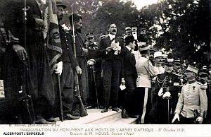 ALGER - FORT L'EMPEREUR - INAUGURATION DE LA COLONNE BAILLOUD